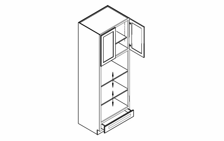 Luxor Harvest OVD3090: Double Oven Cabinet: Assembled Kitchen Cabinets