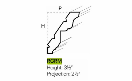 Luxor Harvest RCRM: Royal Crown Molding: Assembled Kitchen Cabinets