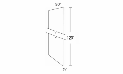 Luxor Harvest UREP30-10: Refrigerator End Panel: Assembled Kitchen Cabinets