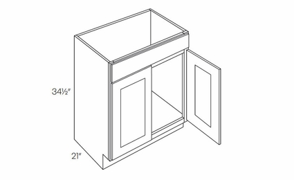 Luxor Harvest V30: 2 Door Vanity Sink Base Cabinet: Assembled Kitchen Cabinets