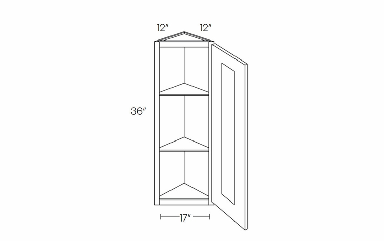 Luxor Harvest WEC1236: Single Door Wall End Cabinet: Assembled Kitchen Cabinets