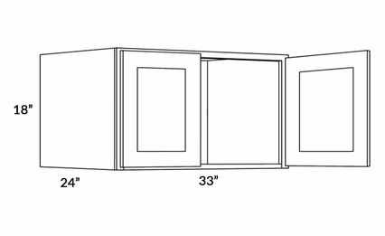 Luxor Misty Grey 3318X24: 24" Deep Wall Cabinet: Assembled Kitchen Cabinets