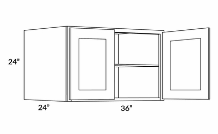 Luxor Misty Grey 3624X24: 24" Deep Wall Cabinet: Assembled Kitchen Cabinets
