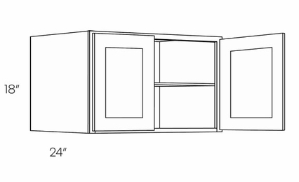 Luxor Misty Grey 3918X24: 18" High, 24" Deep Wall Cabinet: Assembled Kitchen Cabinets