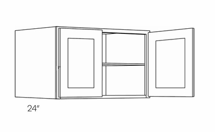 Luxor Misty Grey 3924x24: 24" High, 24" Deep Wall Cabinet: Assembled Kitchen Cabinets