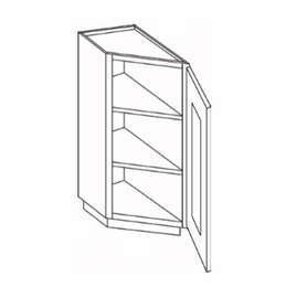 Luxor Misty Grey BTC2412: Angle Base End Cabinet: Assembled Kitchen Cabinets