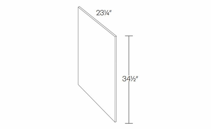Luxor Misty Grey FSB: Finished Base Skin: Assembled Kitchen Cabinets