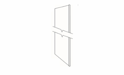 Luxor Misty Grey REP196: Refrigerator End Panel: Assembled Kitchen Cabinets