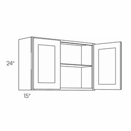 Luxor Smoky Grey 3024X15: 24" High Wall Cabinet: Assembled Kitchen Cabinets