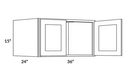 Luxor Smoky Grey 3615X24: 24" Deep Wall Cabinet: Assembled Kitchen Cabinets