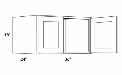 Luxor Smoky Grey 3618X24: 24" Deep Wall Cabinet: Assembled Kitchen Cabinets