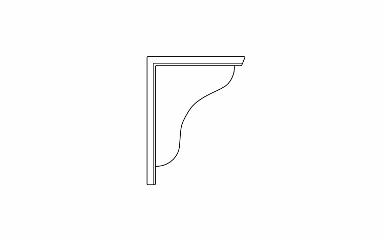 Luxor Smoky Grey CBS10: Corbel: Assembled Kitchen Cabinets