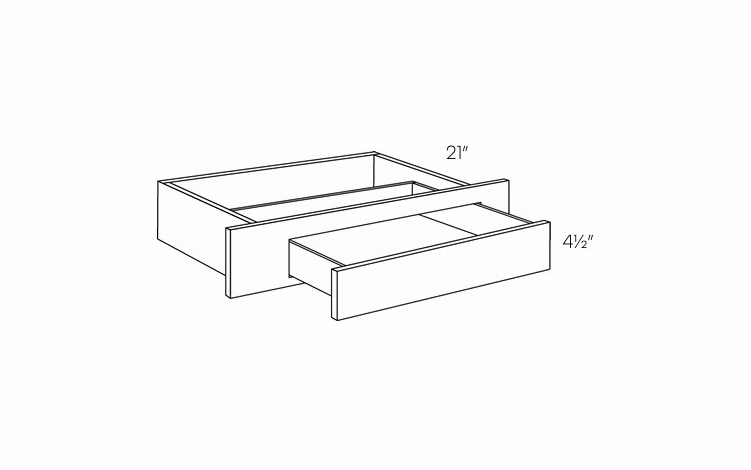 Luxor Smoky Grey DD30: Desk Drawer: Assembled Kitchen Cabinets