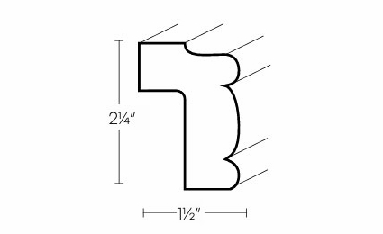 Luxor Smoky Grey LTRM: Light Rail Molding: Assembled Kitchen Cabinets