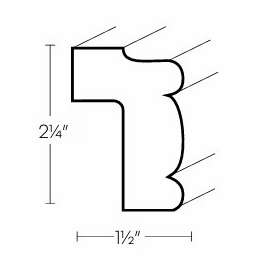 Luxor Smoky Grey LTRM: Light Rail Molding: Assembled Kitchen Cabinets