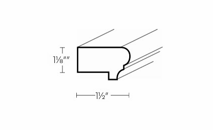 Luxor Smoky Grey LTRM1: Light Rail Molding: Assembled Kitchen Cabinets