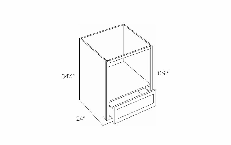 Luxor Smoky Grey MCB27: Microwave Base Cabinet: Assembled Kitchen Cabinets