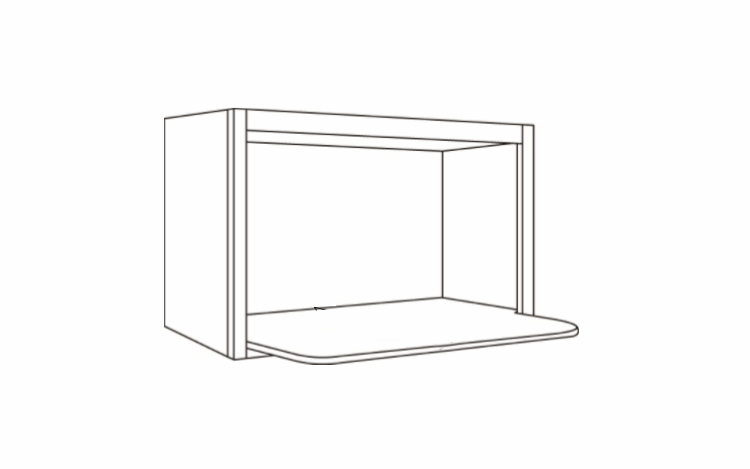 Luxor Smoky Grey MW3018: Microwave Wall Cabinet: Assembled Kitchen Cabinets