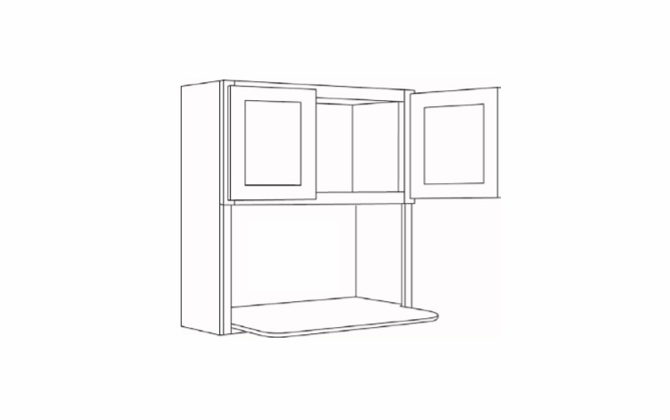 Luxor Smoky Grey MW3030: Microwave Wall Cabinet: Assembled Kitchen Cabinets