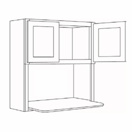Luxor Smoky Grey MW3030: Microwave Wall Cabinet: Assembled Kitchen Cabinets