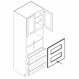 Luxor Smoky Grey OV33-TRM: Oven Cabinet Trim Kit: Assembled Kitchen Cabinets