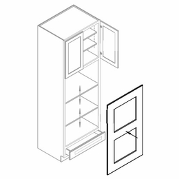 Luxor Smoky Grey OVD30-TRM: Double Oven Cabinet Trim Kit: Assembled Kitchen Cabinets