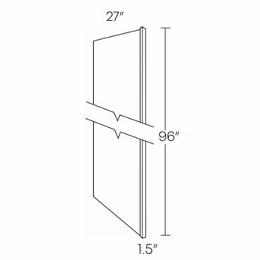 Luxor Smoky Grey UREP1.5x96x27: Refrigerator End Panel: Assembled Kitchen Cabinets