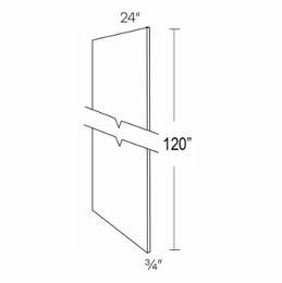 Luxor Smoky Grey UREP24-10: Refrigerator End Panel: Assembled Kitchen Cabinets