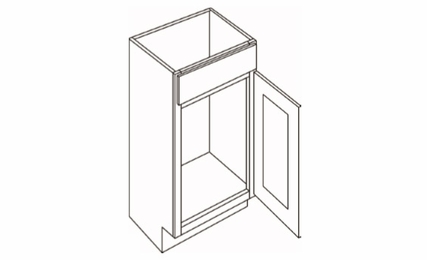 Luxor Smoky Grey V1816: 1 Door Vanity Sink Base Cabinet: Assembled Kitchen Cabinets