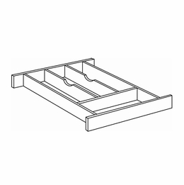 Luxor Smoky Grey WCD-16: Wooden Cutlery Divider: Assembled Kitchen Cabinets