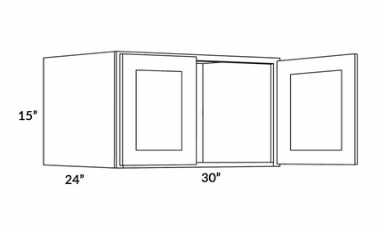 Luxor White 3015X24: 24" Deep Wall Cabinet: Assembled Kitchen Cabinets
