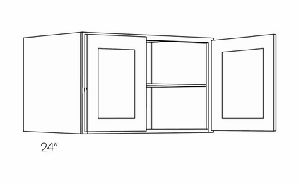 Luxor White 3324X24: 24" High, 24" Deep Wall Cabinet: Assembled Kitchen Cabinets