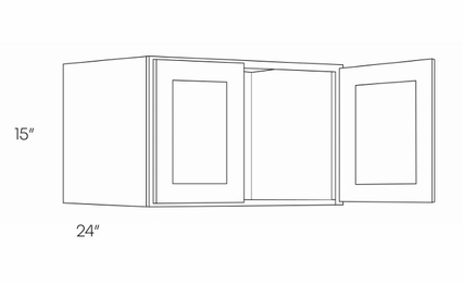 Luxor White 3915X24: 15" High, 24" Deep Wall Cabinet: Assembled Kitchen Cabinets