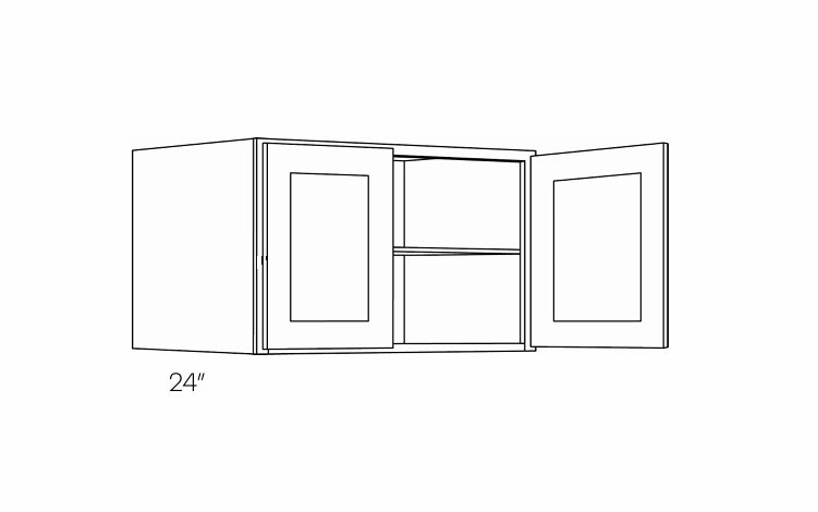 Luxor White 3924x24: 24" High, 24" Deep Wall Cabinet: Assembled Kitchen Cabinets