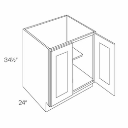 Luxor White B39-FH: Full Height 2 Door Base Cabinet: Assembled Kitchen Cabinets