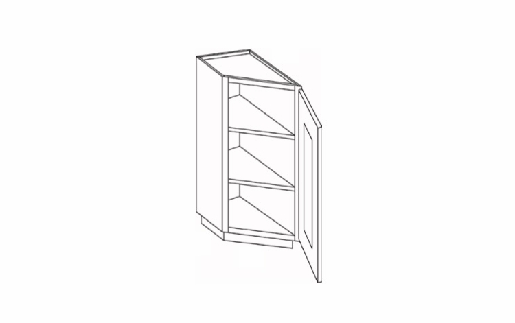 Luxor White BTC2412: Angle Base End Cabinet: Assembled Kitchen Cabinets