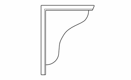 Luxor White CBS6: Corbel: Assembled Kitchen Cabinets