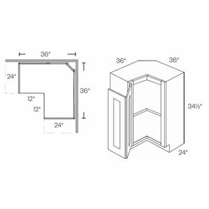 Easy Reach Corner Base Cabinets schemantics image