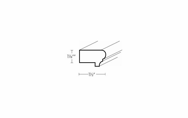Luxor White LTRM1: Light Rail Molding: Assembled Kitchen Cabinets
