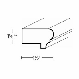 Luxor White LTRM1: Light Rail Molding: Assembled Kitchen Cabinets