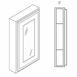 Luxor White MC1830: Single Door Medicine Cabinet: Assembled Kitchen Cabinets