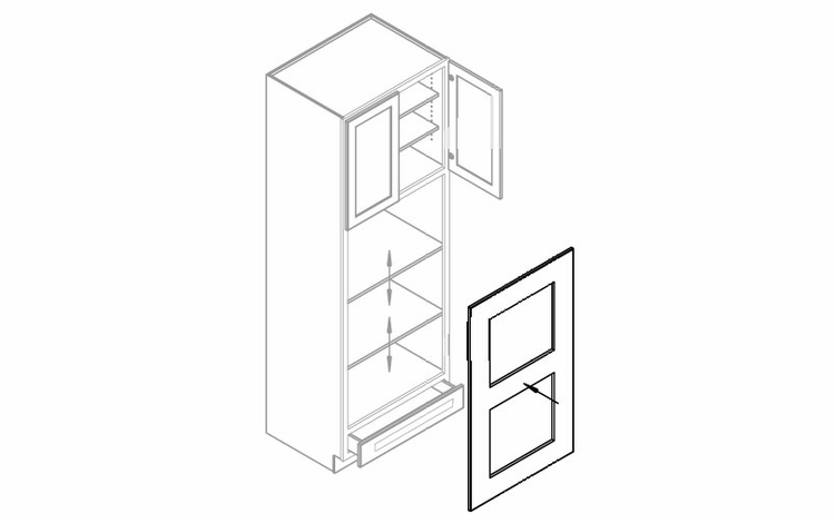 Luxor White OVD30-TRM: Double Oven Cabinet Trim Kit: Assembled Kitchen Cabinets