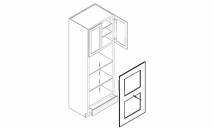 Luxor White OVD30-TRM: Double Oven Cabinet Trim Kit: Assembled Kitchen Cabinets
