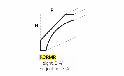 Luxor White RCRMR: Royal Crown Molding: Assembled Kitchen Cabinets