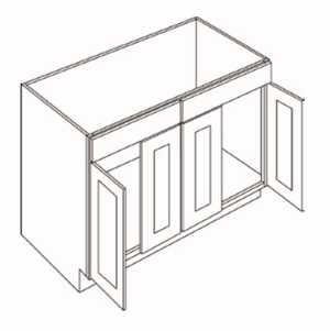 2 Drawer Front 4 Door Sink Base schemantics image