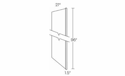 Luxor White UREP1.5x96x27: Refrigerator End Panel: Assembled Kitchen Cabinets