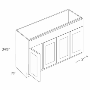 4 Door Vanity Sink Base Cabinets schemantics image