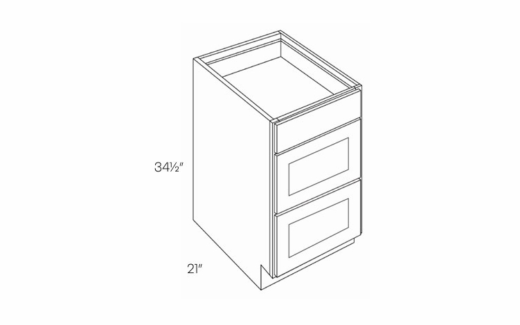 Luxor White VDB24: Vanity Drawer Base Cabinet: Assembled Kitchen Cabinets