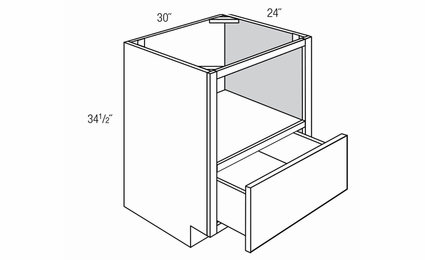 MB30: Base Microwave Cabinet: Trenton Slab RTA Kitchen Cabinet