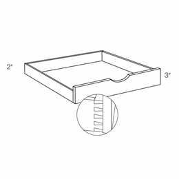 Milano Fossil Grey (Gloss) POS24: Pull Out Shelf: Assembled Kitchen Cabinets